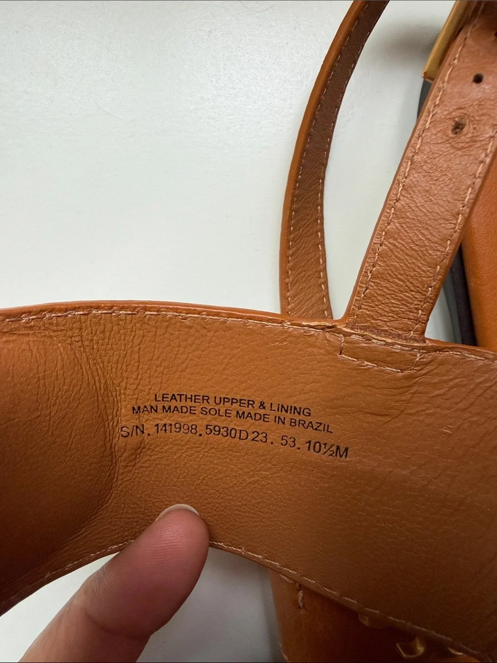 Tory Burch Tan Leather Flat Sandals Size 10.5/11